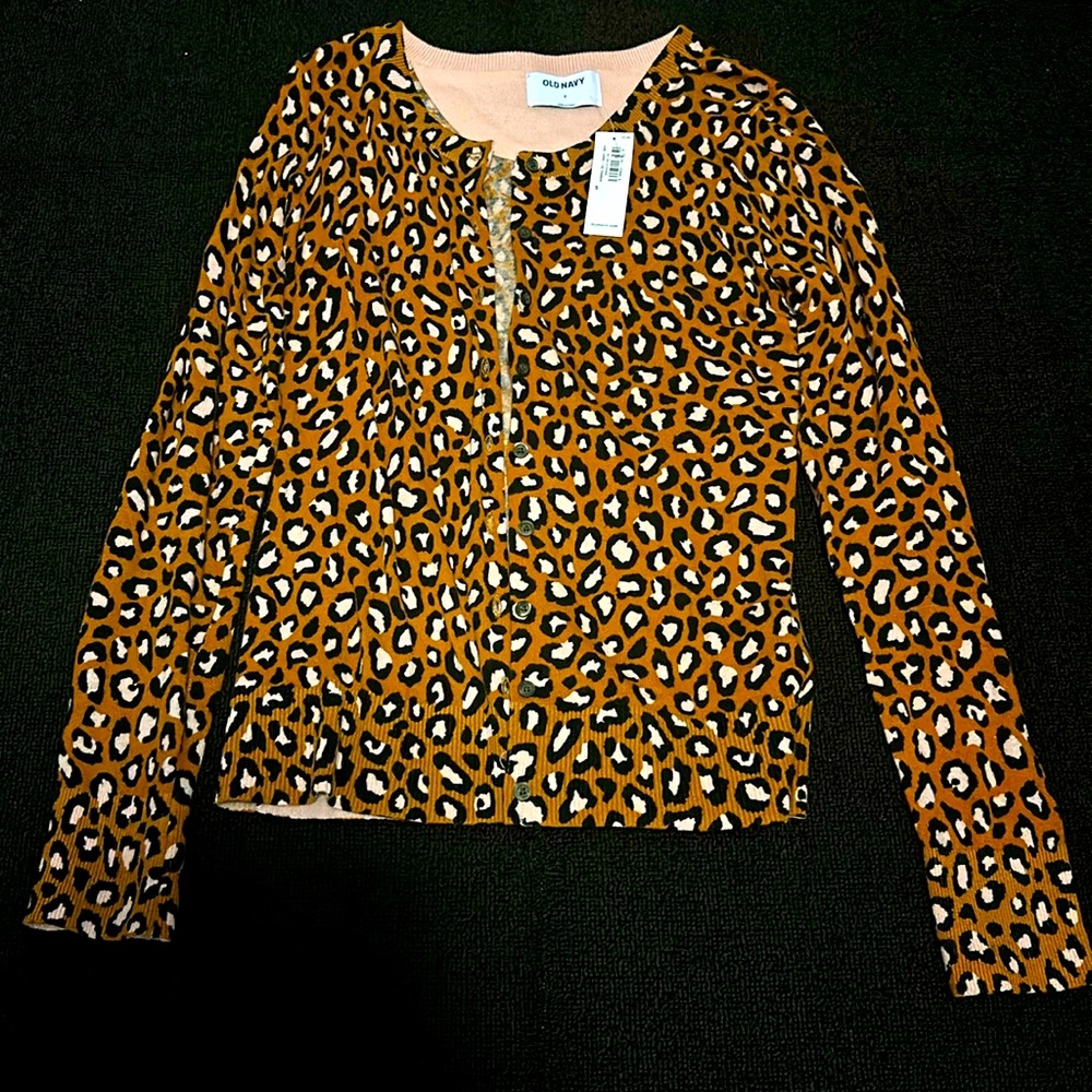 NWT Old Navy Animal Print Cardigan